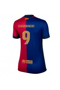 Barcelona Robert Lewandowski #9 Fotballdrakt Hjemme Klær Dame 2024-25 Korte ermer